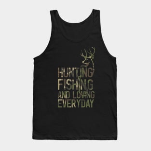 Funny Fishing And Hunting Camo Hunter Fisherman Camouflage Tank Top